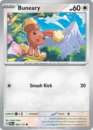 Buneary (83) Reverse Holofoil [SV: Prismatic Evolutions] Pokemon Single Pokémon