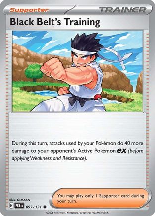 Black Belt's Training - 097/131 Reverse Holofoil [SV: Prismatic Evolutions] Pokemon Single Pokémon