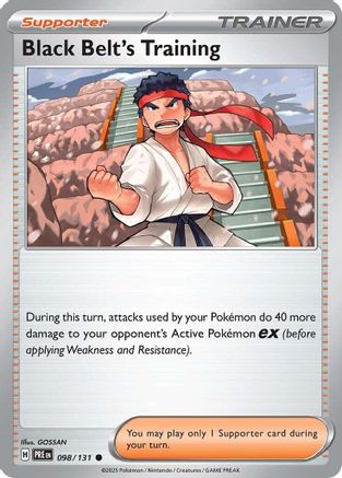 Black Belt's Training - 098/131 Reverse Holofoil [SV: Prismatic Evolutions] Pokemon Single Pokémon
