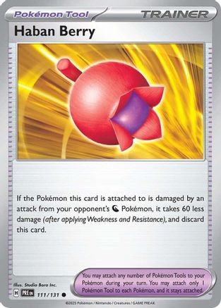 Haban Berry (111) [SV: Prismatic Evolutions] Pokemon Single Pokémon