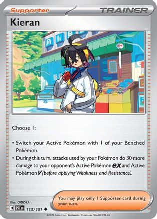 Kieran - 113/131 Reverse Holofoil [SV: Prismatic Evolutions] Pokemon Single Pokémon