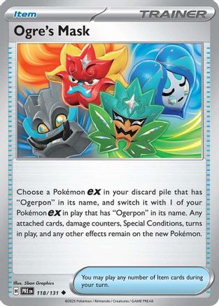 Ogre's Mask (118) Reverse Holofoil [SV: Prismatic Evolutions] Pokemon Single Pokémon