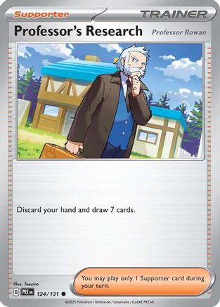 Professor's Research [Professor Rowan] (124) Reverse Holofoil [SV: Prismatic Evolutions] Pokemon Single Pokémon