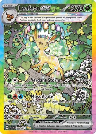 Leafeon ex - 144/131 (144) - [SV: Prismatic Evolutions] Holofoil Pokemon Single Pokémon