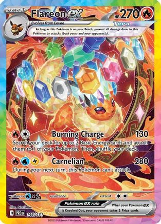 Flareon ex - 146/131 Holofoil [SV: Prismatic Evolutions] Pokemon Single Pokémon