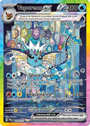 Vaporeon ex - 149/131 Holofoil [SV: Prismatic Evolutions] Pokemon Single Pokémon