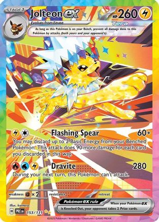 Jolteon ex - 153/131 Holofoil [SV: Prismatic Evolutions] Pokemon Single Pokémon