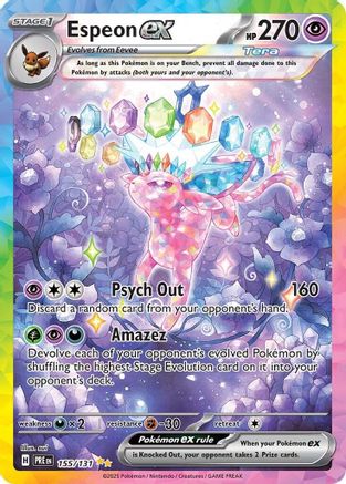 Espeon ex - 155/131 Holofoil [SV: Prismatic Evolutions] Pokemon Single Pokémon