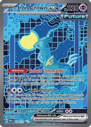 Iron Crown ex (158) Holofoil [SV: Prismatic Evolutions] Pokemon Single Pokémon