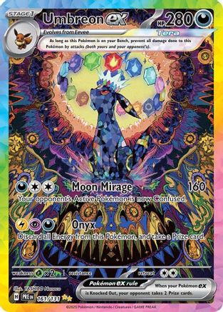 Umbreon ex - 161/131 (161) - [SV: Prismatic Evolutions] Holofoil Pokemon Single Pokémon