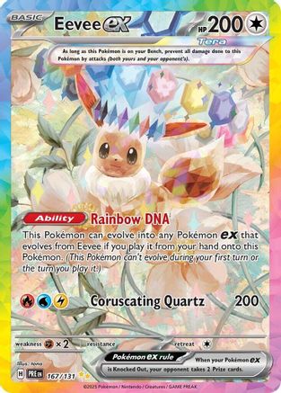 Eevee ex - 167/131 Holofoil [SV: Prismatic Evolutions] Pokemon Single Pokémon
