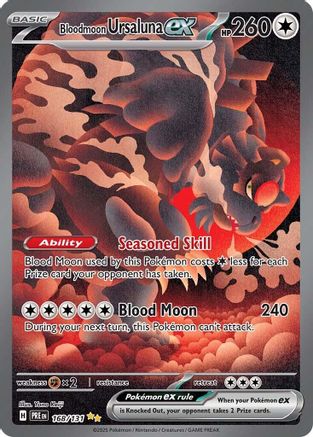 Bloodmoon Ursaluna ex (168) Holofoil [SV: Prismatic Evolutions] Pokemon Single Pokémon