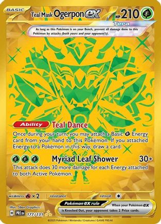 Teal Mask Ogerpon ex - 177/131 Holofoil [SV: Prismatic Evolutions] Pokemon Single Pokémon