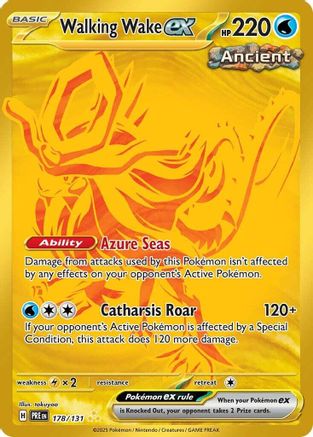 Walking Wake ex (178) Holofoil [SV: Prismatic Evolutions] Pokemon Single Pokémon