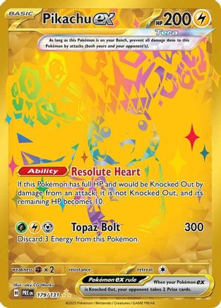 Pikachu ex - 179/131 Holofoil [SV: Prismatic Evolutions] Pokemon Single Pokémon