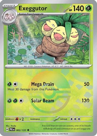 Exeggutor (Poke Ball Pattern) (2) Holofoil [SV: Prismatic Evolutions] Pokemon Single Pokémon