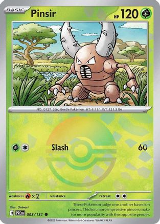 Pinsir (Poke Ball Pattern) (3) Holofoil [SV: Prismatic Evolutions] Pokemon Single Pokémon