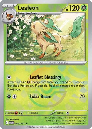 Leafeon (Poke Ball Pattern) (5) Holofoil [SV: Prismatic Evolutions] Pokemon Single Pokémon