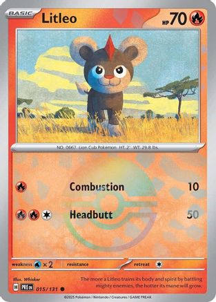 Litleo (Poke Ball Pattern) (15) Holofoil [SV: Prismatic Evolutions] Pokemon Single Pokémon