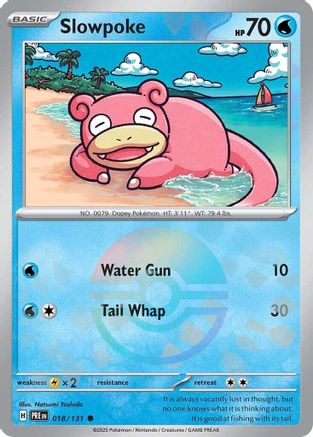 Slowpoke (Poke Ball Pattern) (18) Holofoil [SV: Prismatic Evolutions] Pokemon Single Pokémon