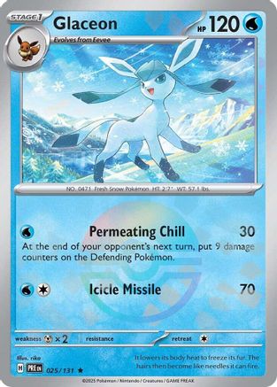 Glaceon (Poke Ball Pattern) (25) Holofoil [SV: Prismatic Evolutions] Pokemon Single Pokémon