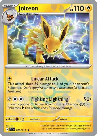 Jolteon (Poke Ball Pattern) (29) Holofoil [SV: Prismatic Evolutions] Pokemon Single Pokémon