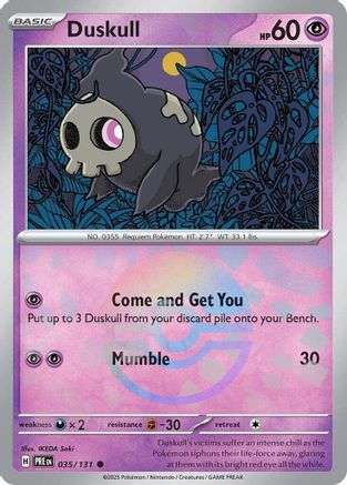 Duskull (Poke Ball Pattern) (35) Holofoil [SV: Prismatic Evolutions] Pokemon Single Pokémon