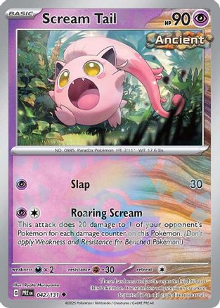 Scream Tail (Poke Ball Pattern) (42) Holofoil [SV: Prismatic Evolutions] Pokemon Single Pokémon