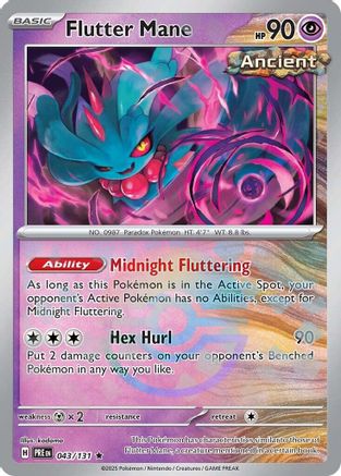 Flutter Mane (Poke Ball Pattern) (43) Holofoil [SV: Prismatic Evolutions] Pokemon Single Pokémon