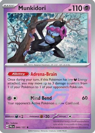 Munkidori (Poke Ball Pattern) (44) Holofoil [SV: Prismatic Evolutions] Pokemon Single Pokémon