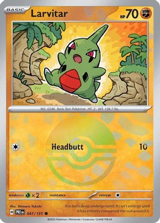 Larvitar (Poke Ball Pattern) (47) Holofoil [SV: Prismatic Evolutions] Pokemon Single Pokémon
