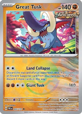 Great Tusk (Poke Ball Pattern) (55) Holofoil [SV: Prismatic Evolutions] Pokemon Single Pokémon