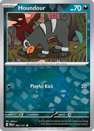 Houndour (Poke Ball Pattern) (62) Holofoil [SV: Prismatic Evolutions] Pokemon Single Pokémon