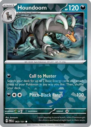 Houndoom (Poke Ball Pattern) (63) Holofoil [SV: Prismatic Evolutions] Pokemon Single Pokémon