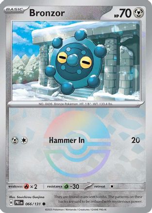 Bronzor (Poke Ball Pattern) (66) Holofoil [SV: Prismatic Evolutions] Pokemon Single Pokémon