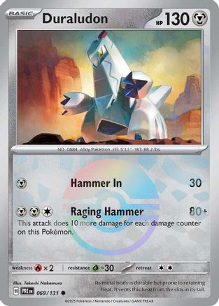 Duraludon (Poke Ball Pattern) (69) Holofoil [SV: Prismatic Evolutions] Pokemon Single Pokémon