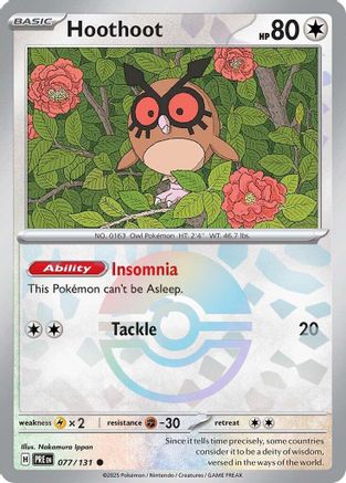 Hoothoot (Poke Ball Pattern) (77) Holofoil [SV: Prismatic Evolutions] Pokemon Single Pokémon