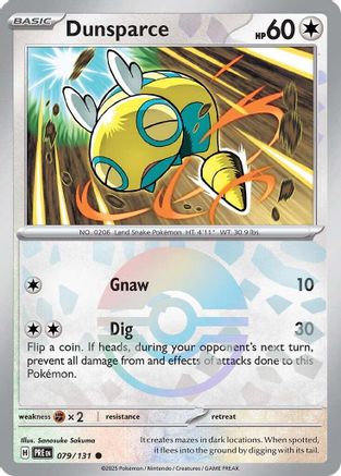 Dunsparce (Poke Ball Pattern) (79) Holofoil [SV: Prismatic Evolutions] Pokemon Single Pokémon