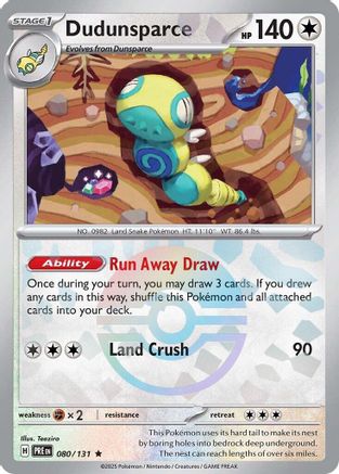 Dudunsparce (Poke Ball Pattern) (80) Holofoil [SV: Prismatic Evolutions] Pokemon Single Pokémon