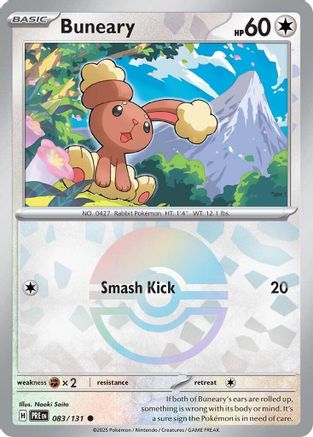 Buneary (Poke Ball Pattern) (83) Holofoil [SV: Prismatic Evolutions] Pokemon Single Pokémon