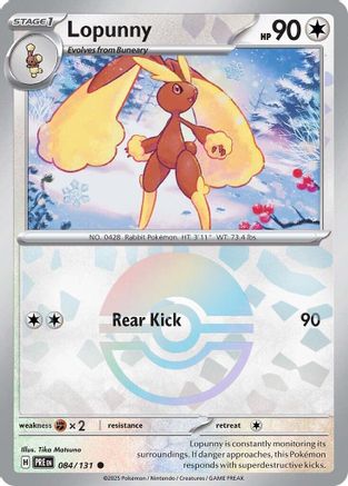 Lopunny (Poke Ball Pattern) (84) Holofoil [SV: Prismatic Evolutions] Pokemon Single Pokémon