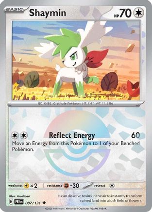 Shaymin (Poke Ball Pattern) (87) Holofoil [SV: Prismatic Evolutions] Pokemon Single Pokémon