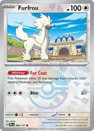 Furfrou (Poke Ball Pattern) (88) Holofoil [SV: Prismatic Evolutions] Pokemon Single Pokémon