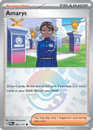Amarys - 093/131 (Poke Ball Pattern) Holofoil [SV: Prismatic Evolutions] Pokemon Single Pokémon