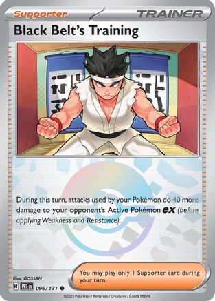 Black Belt's Training - 096/131 (Poke Ball Pattern) Holofoil [SV: Prismatic Evolutions] Pokemon Single Pokémon