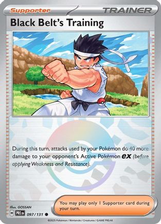 Black Belt's Training - 097/131 (Poke Ball Pattern) Holofoil [SV: Prismatic Evolutions] Pokemon Single Pokémon