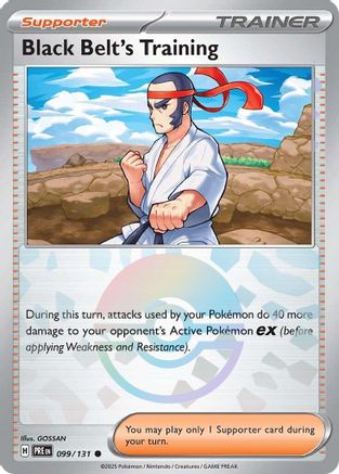 Black Belt's Training - 099/131 (Poke Ball Pattern) Holofoil [SV: Prismatic Evolutions] Pokemon Single Pokémon
