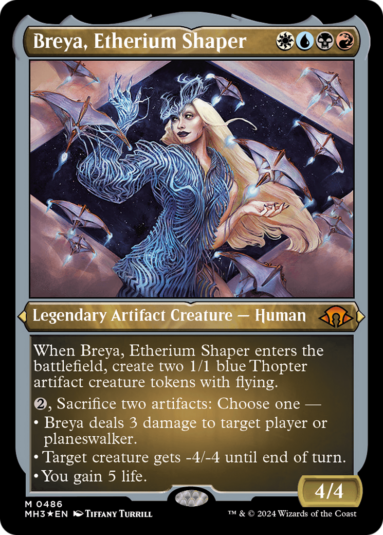 Breya, Etherium Shaper (Foil Etched) (MH3-486) [Modern Horizons 3] Foil MTG Single Wizards of the Coast