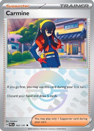 Carmine (Poke Ball Pattern) (103) Holofoil [SV: Prismatic Evolutions] Pokemon Single Pokémon