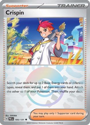 Crispin - 105/131 (Poke Ball Pattern) Holofoil [SV: Prismatic Evolutions] Pokemon Single Pokémon